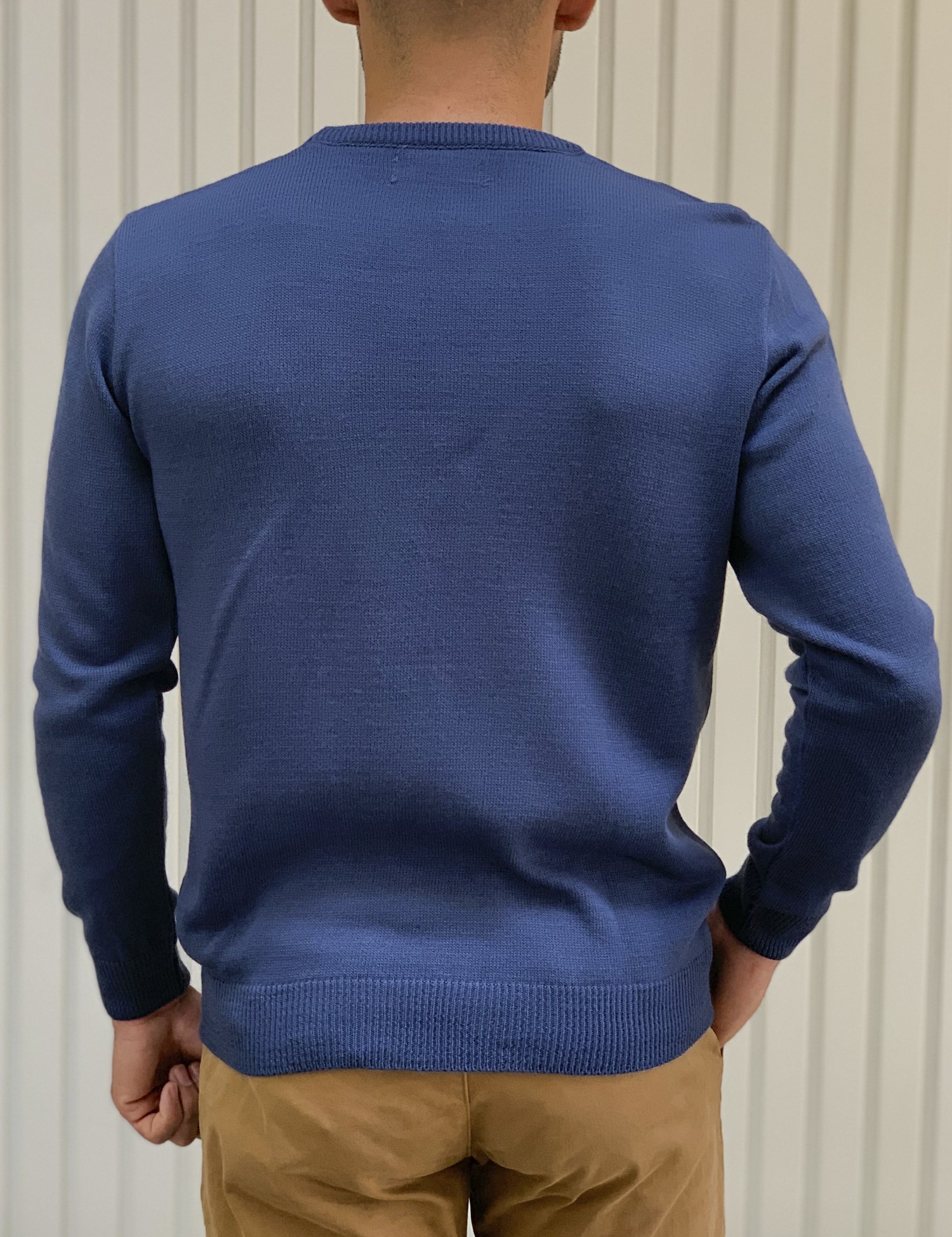 Darious ανδρικό γαλάζιο πλεκτό πουλόβερ 23149G φωτογραφία